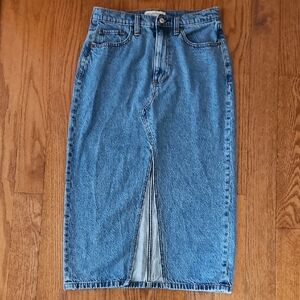 Abercrombie & Fitch Blue Denim High Rise Skirt